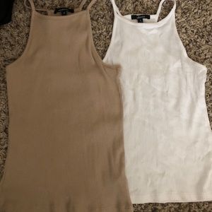 High neck racer back tank top